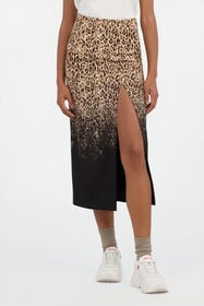 JC Falda Midi con Estampado de Leopardo 700 BEIGE + 899 BLAC VFT167-VF280