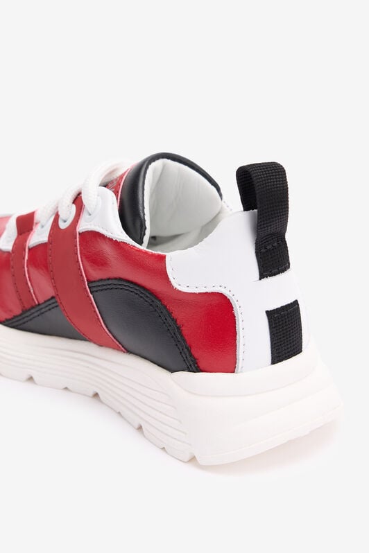 JU Color-Block Sneakers With RC Monogram JU Color-Block Sneakers With RC Monogram RED/WHITE/BLACK 6 TJS02A-PZJ42