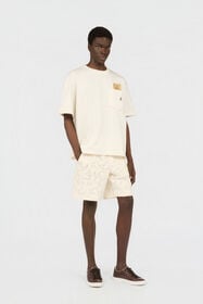JC Elfenbeinfarbene Bermuda-Shorts OFF WHITE WFT021-WF048