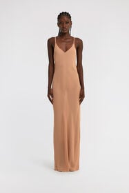 RC Beige Maxi Slip Dress Pink TKT198-GG015