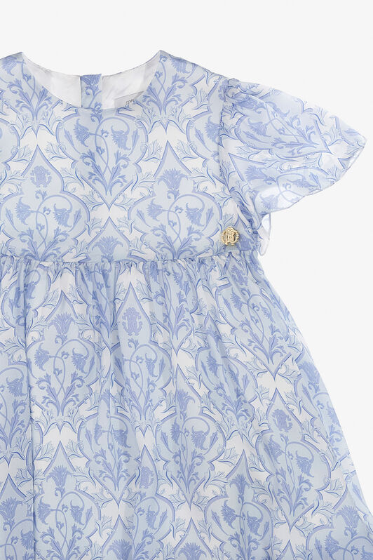 JU Bedrucktes Kleid JU Bedrucktes Kleid Hellblau SJT144-CTL48