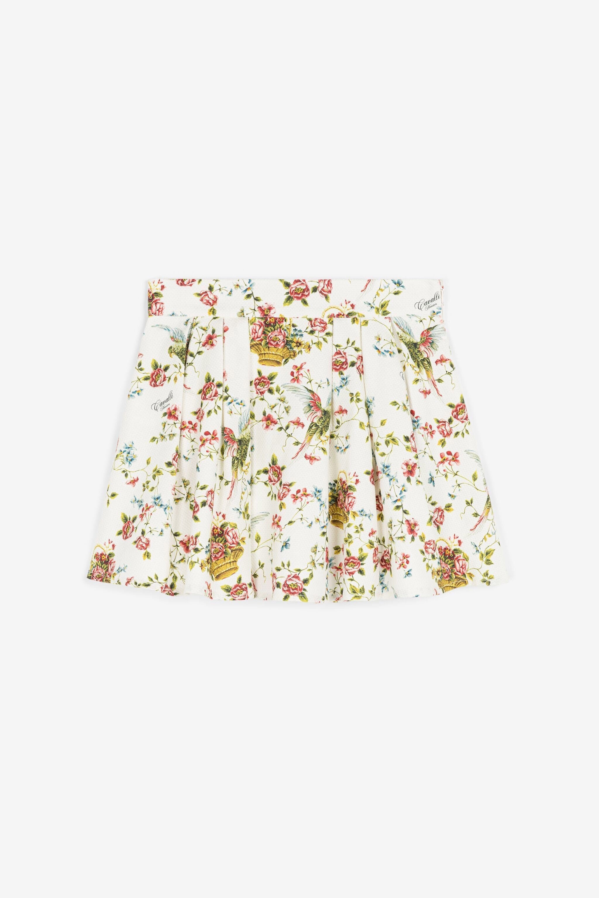 JU Floral-Print Skirt JU Floral-Print Skirt White OJT310-CH045