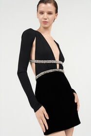 RC Embroidered Dress BLACK WKR113-JE034