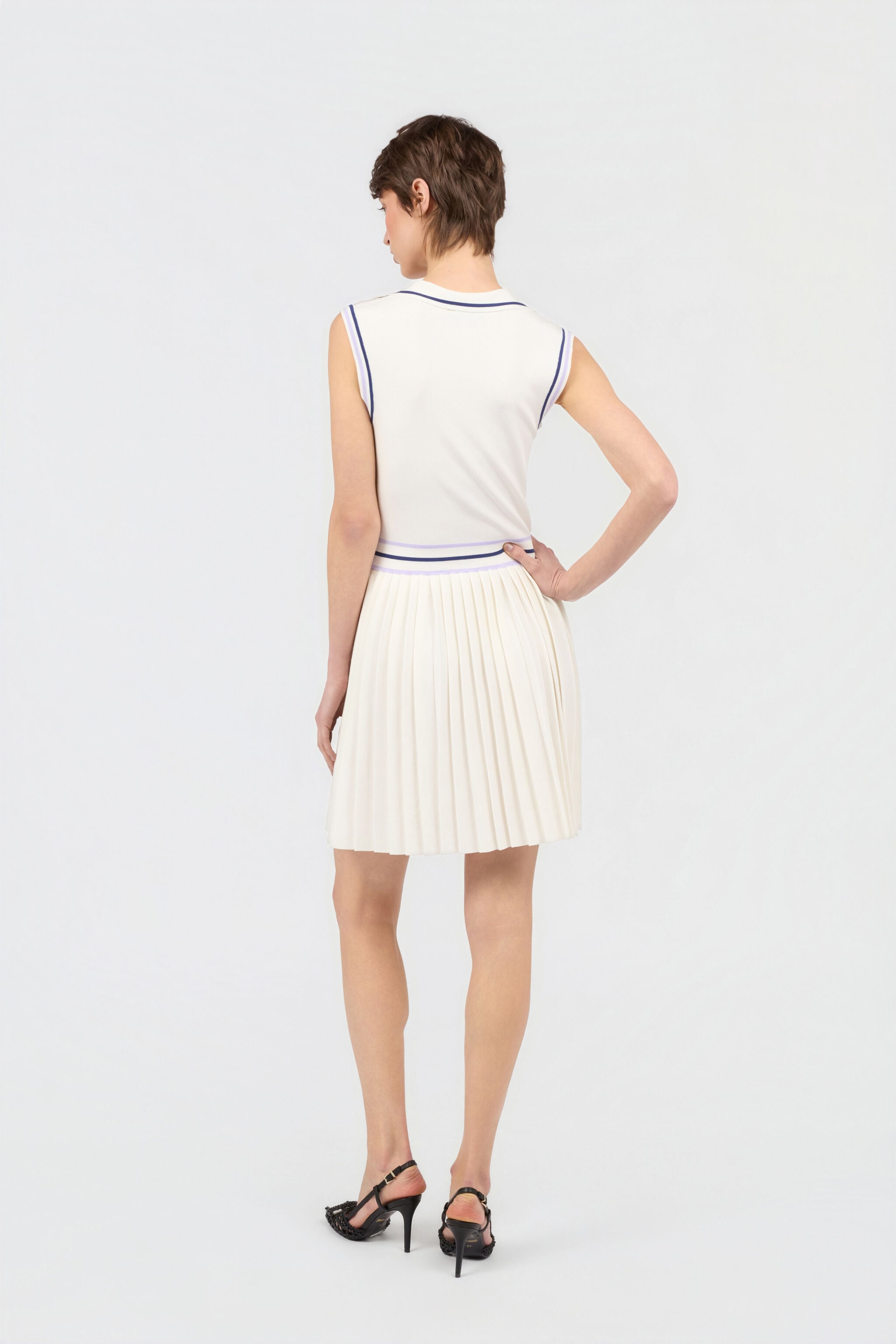 JC White Knit Sports Dress JC White Knit Sports Dress WHITE WFT290-WF688