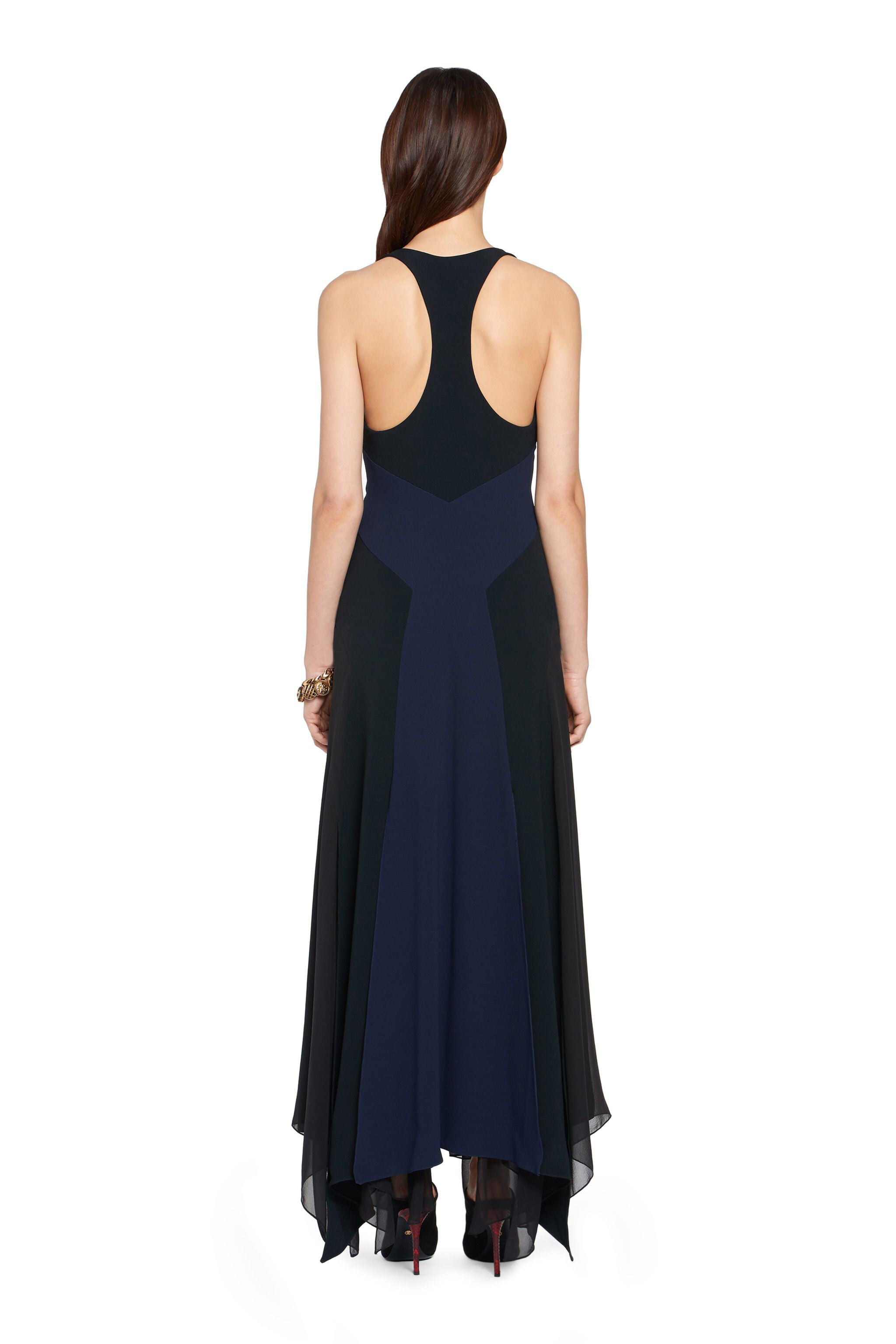 RC Long black and navy silk dress RC Long black and navy silk dress Dark blue HQT130-HR005