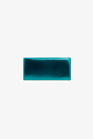 RC Portafoglio Metallizzato Teal Con Monogram RC Azzurro SKA002-PN199