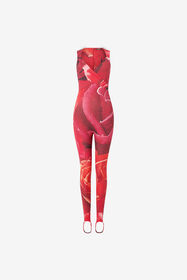 RC Rose-Print Sleeveless Jumpsuit Red UKT145-LNN48