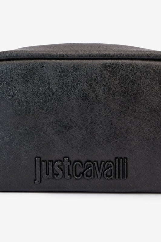 JC Hammered Effect Nécessaire With Logo BLACK VFB004-VF536