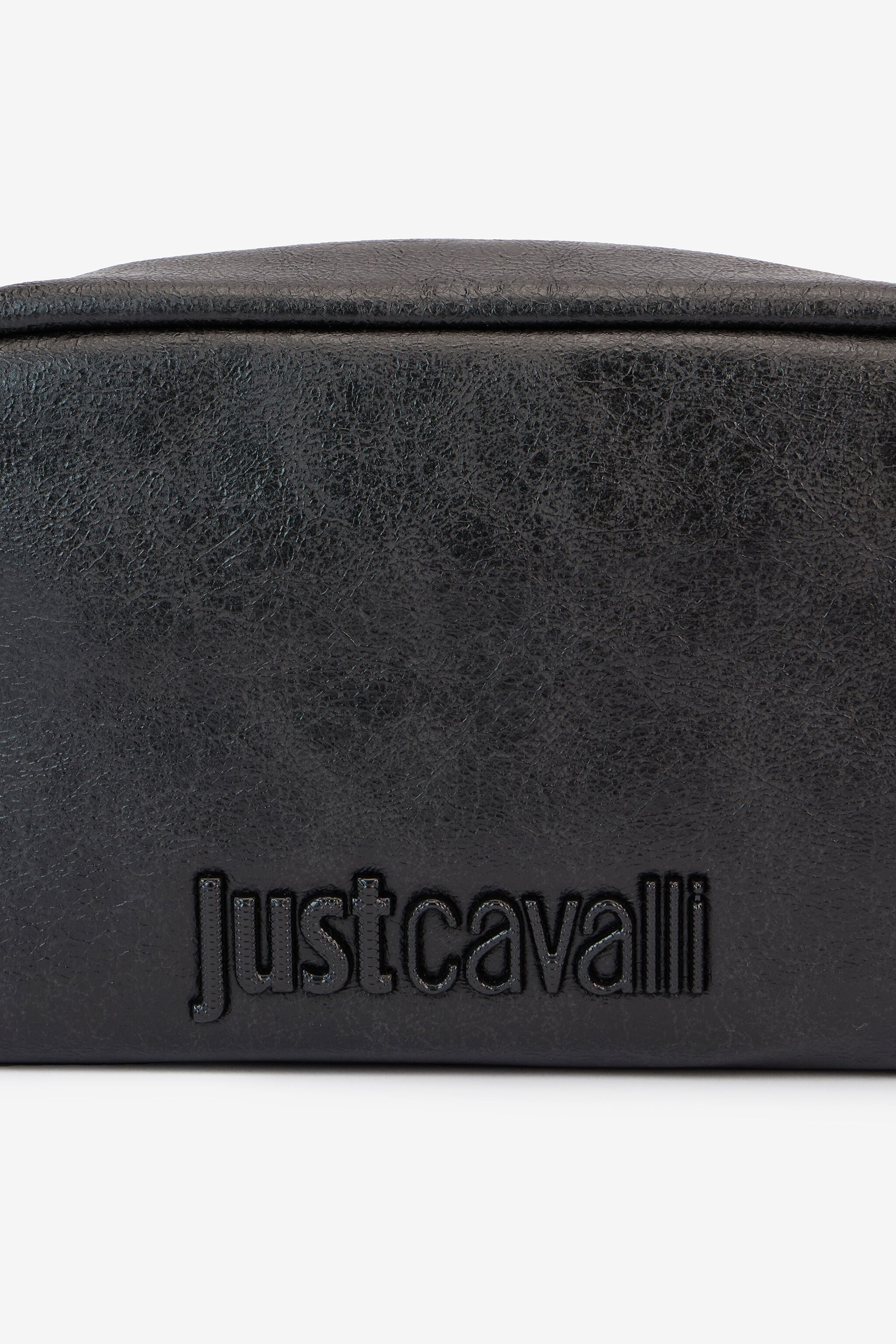 JC Hammered Effect Nécessaire With Logo BLACK VFB004-VF536