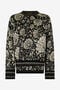 RC Pull En Laine Mélangée À Fleurs RC Pull En Laine Mélangée À Fleurs Noir/Blanc VNM604-MQ027