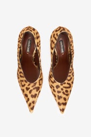 RC Hairy Leopard Skin Pumps Brown VKS120-PZA92
