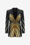 RC Veste En Soie Imprimé Ray Of Gold Or RWT405-4QI12