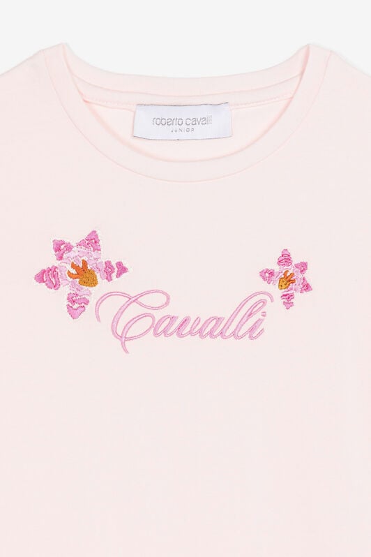JU Logo-print cotton T-shirt JU Logo-print cotton T-shirt Baby pink QJT666-JV025