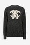 RC Suéter Negro con Intarsia Monogram RC RC Suéter Negro con Intarsia Monogram RC BLACK ROM60E-FEC30