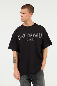 JC Black T-Shirt With Embroidered Logo BLACK UFM003-UF098