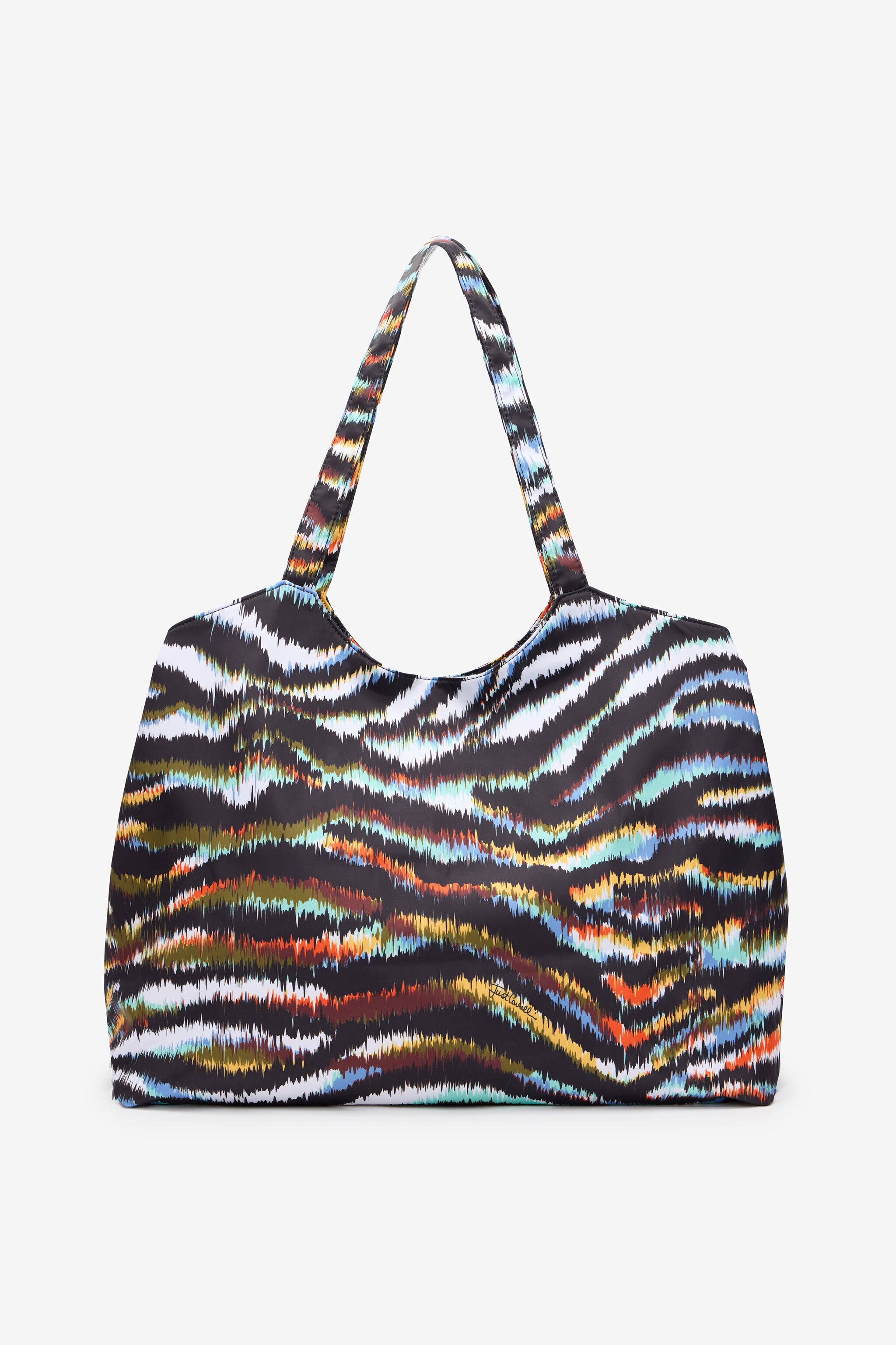 JC Borsa mare con stampa Zebra e patch logo JC Borsa mare con stampa Zebra e patch logo Bleu clair/Noir SFB176-SF671