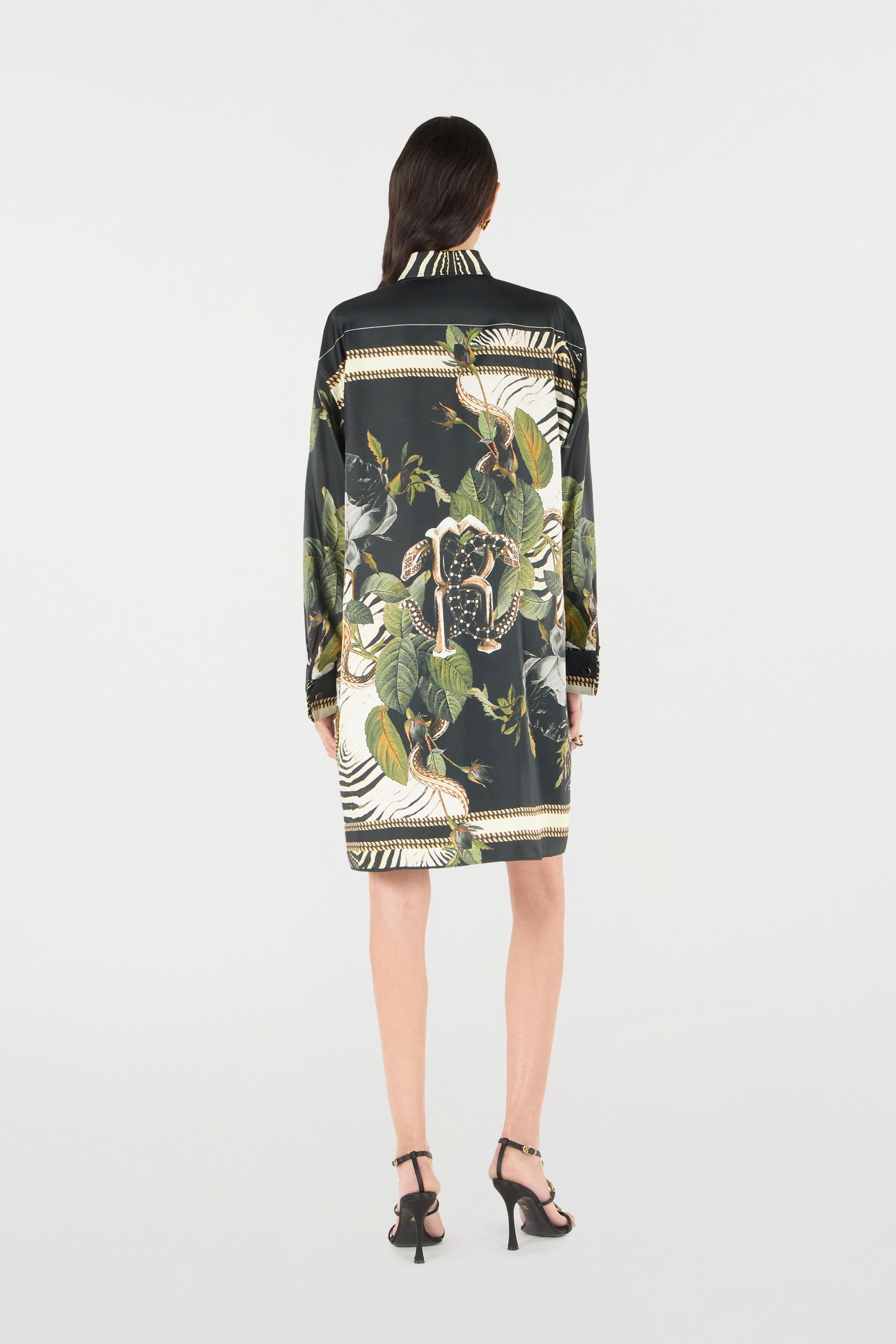 RC Long Shirt With Zebra And Snake Print RC Long Shirt With Zebra And Snake Print Black UKT160-4QN82