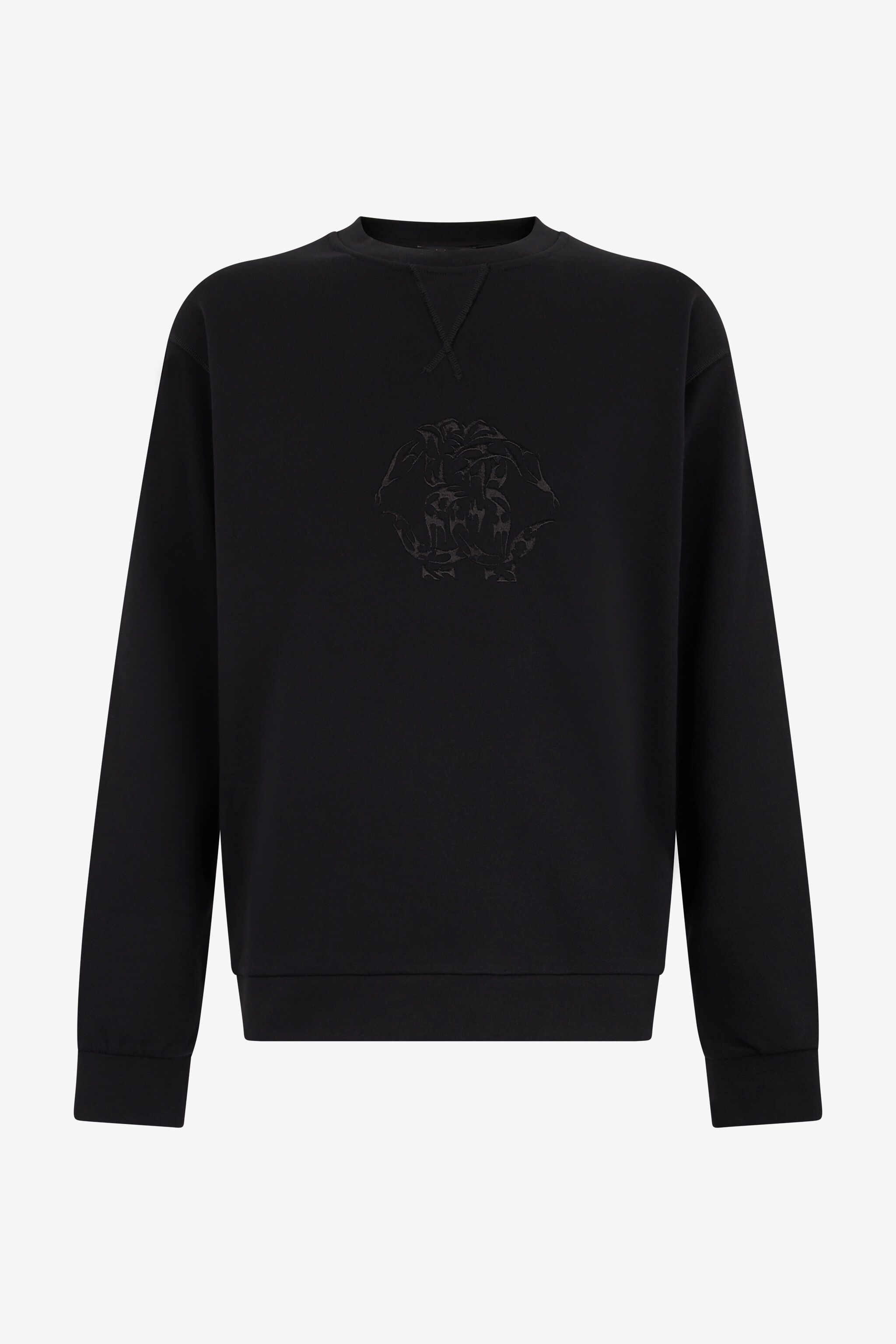 RC Schwarzes Rundhals-Sweatshirt mit besticktem Logo RC Schwarzes Rundhals-Sweatshirt mit besticktem Logo BLACK TOT66C-CF051