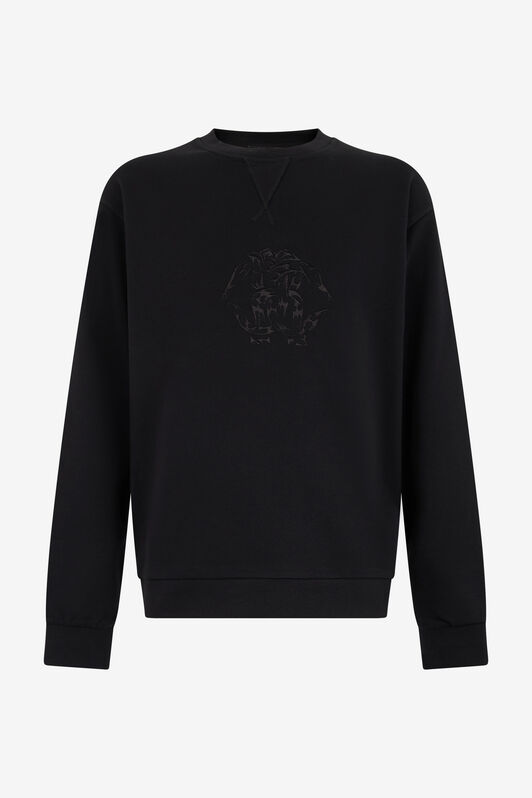 RC Schwarzes Rundhals-Sweatshirt mit besticktem Logo RC Schwarzes Rundhals-Sweatshirt mit besticktem Logo BLACK TOT66C-CF051