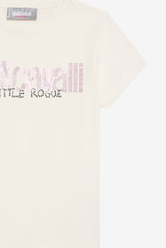JC T-Shirt with Rhinestone Logo MARSHMALLOW XFT63F-JD005
