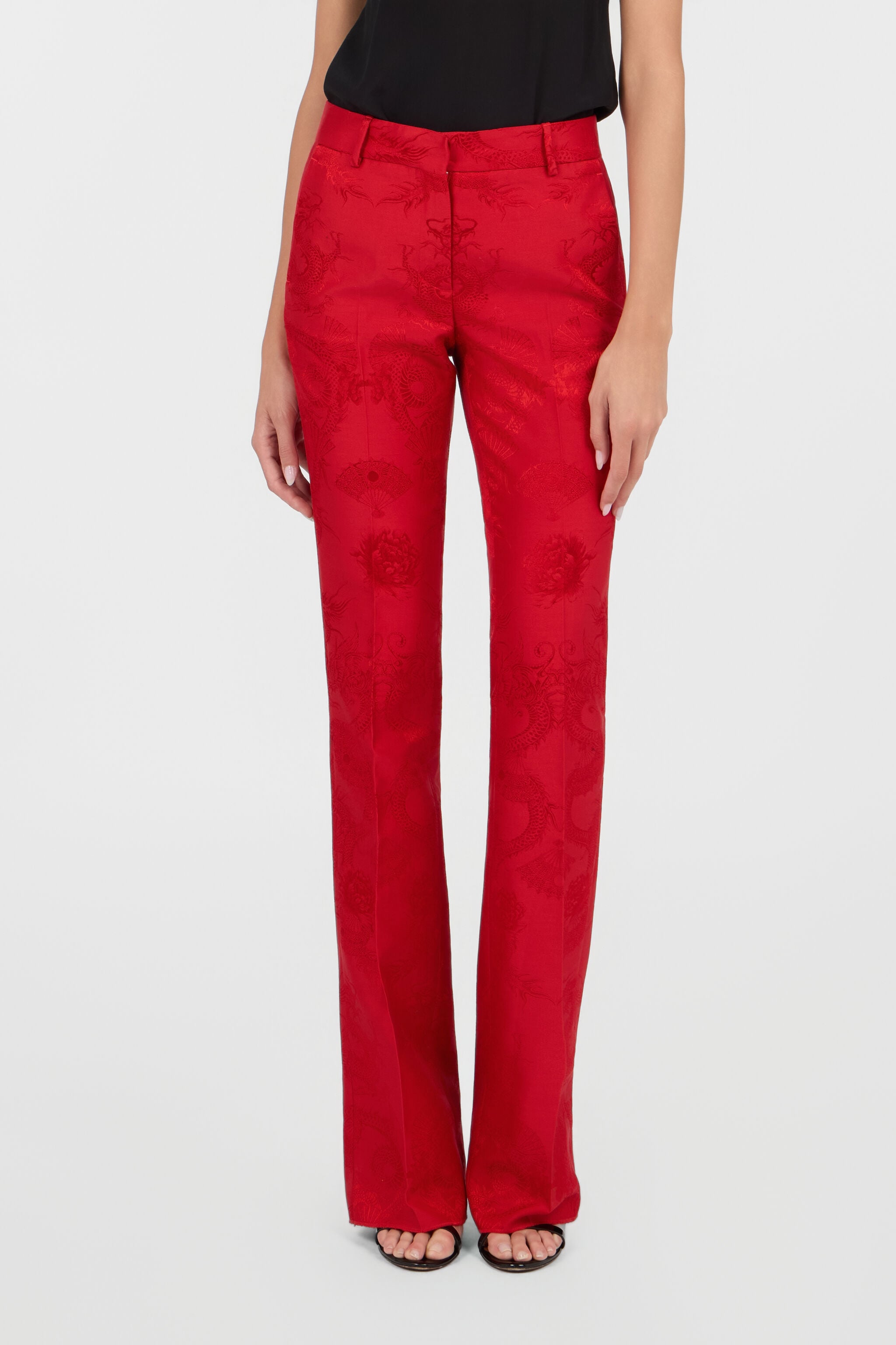 RC Pantalon Dunkelrot Mit Drachenmotiv RC Pantalon Dunkelrot Mit Drachenmotiv ROSSO SCURO 191664 VQT207-TJ033