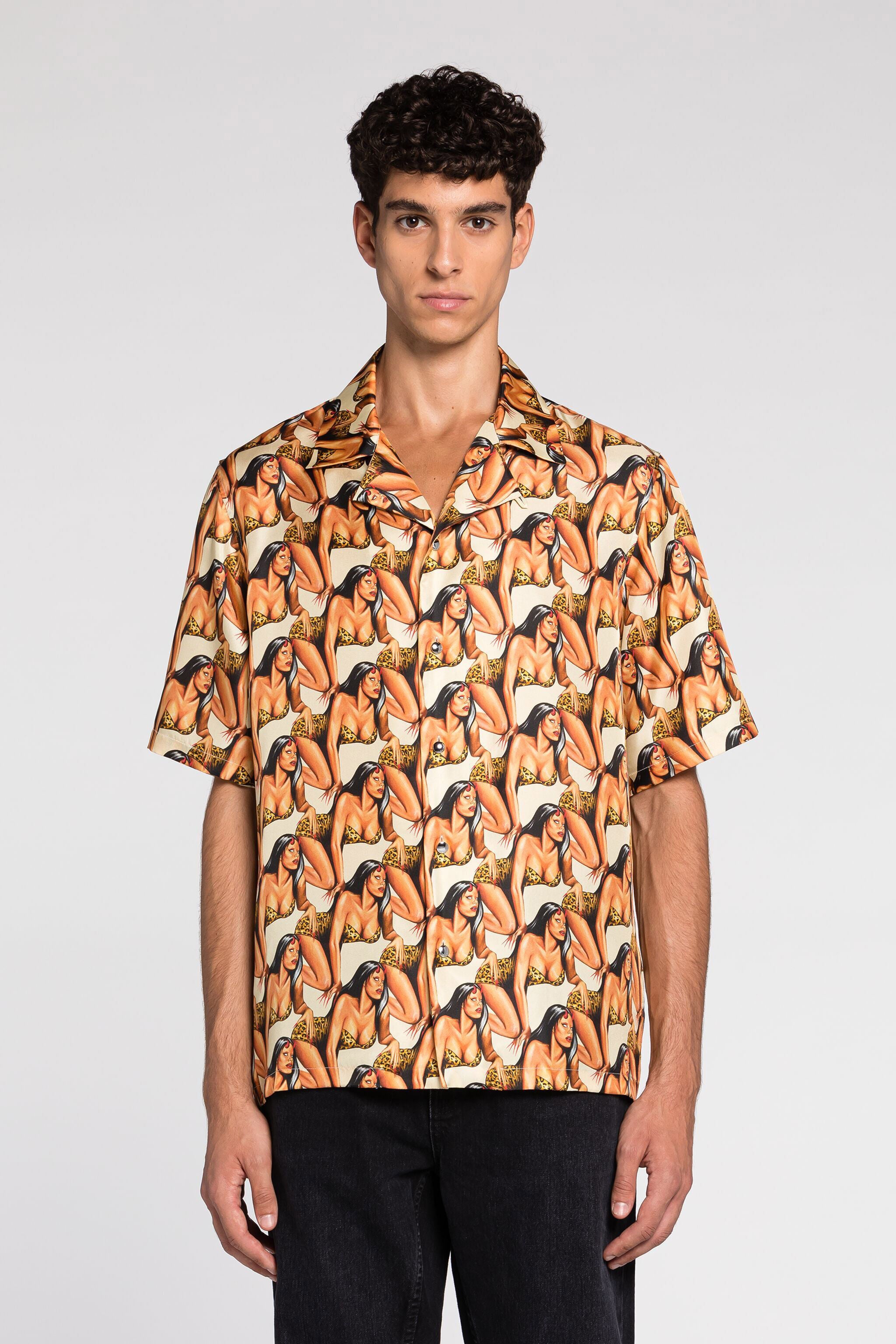 RC All over graphic-print short-sleeve shirt Ivory RRT763-2N412