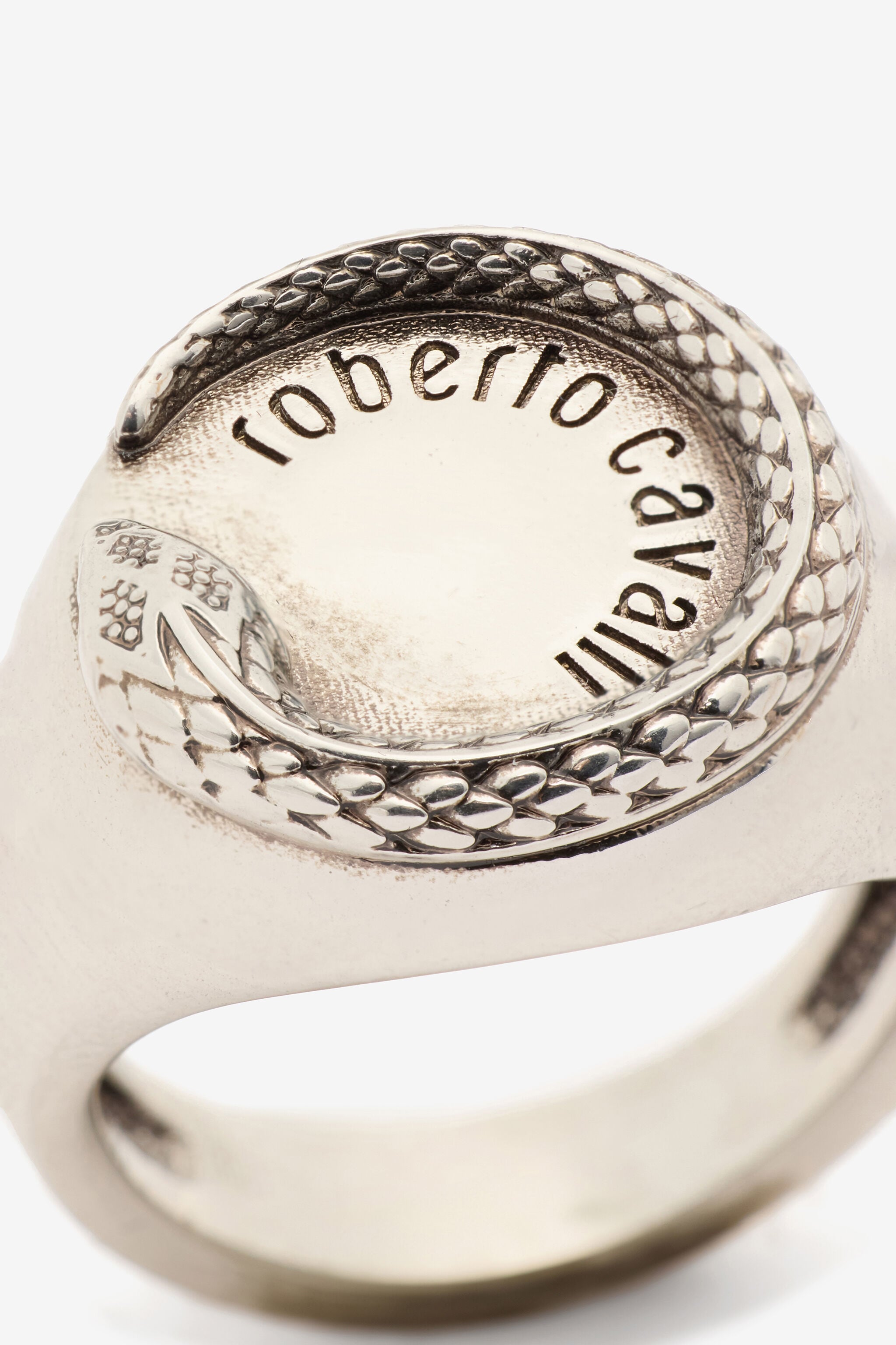 RC Bague Avec Serpent Et Logo RC Bague Avec Serpent Et Logo Argent URG010-AM258