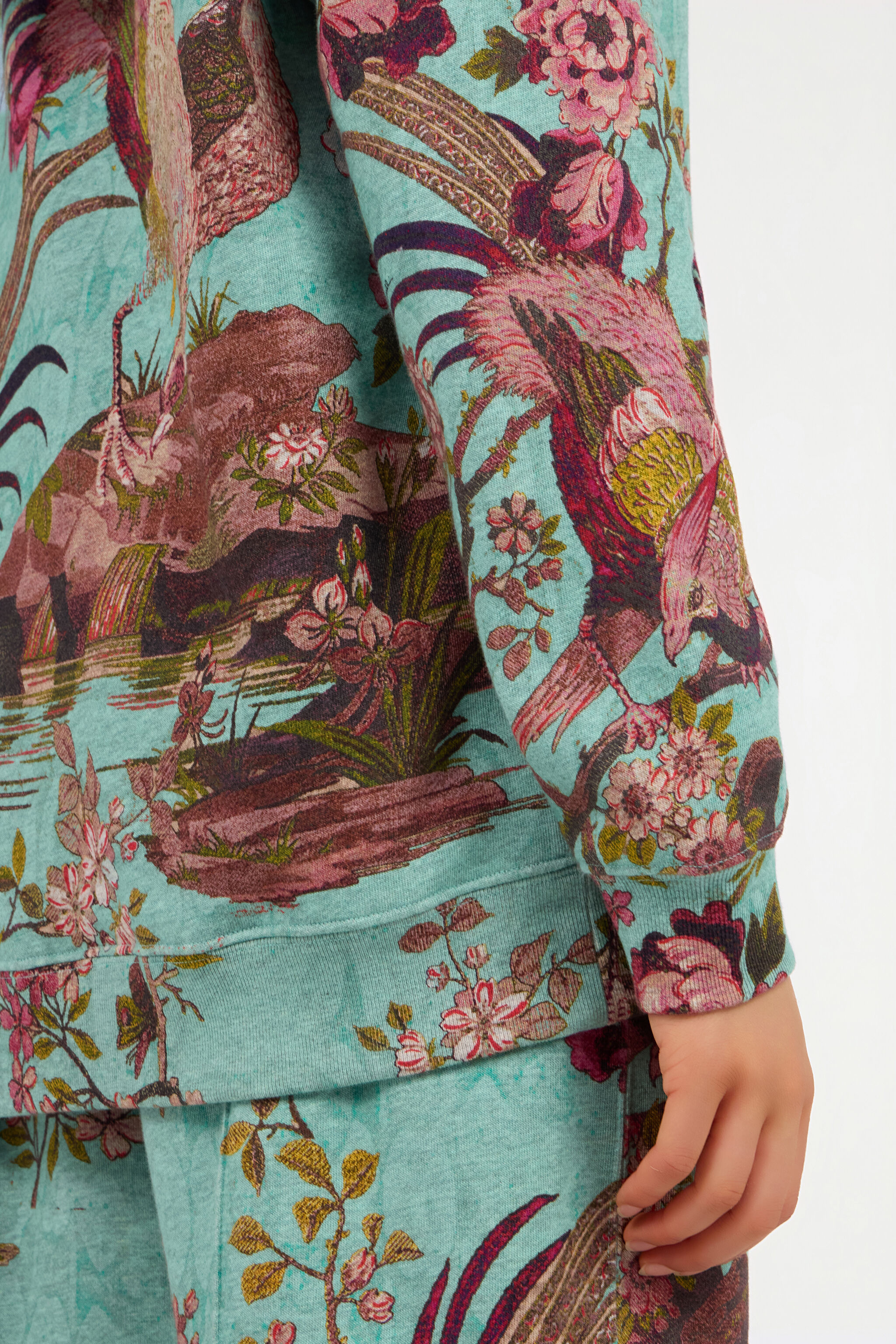 RC Multicolor-Sweatshirt mit Oriental Bird-Print RC Multicolor-Sweatshirt mit Oriental Bird-Print PISCINA/ROSA VKT67A-2GP76