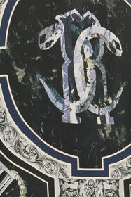 RC Shirt With Marble Print And Embellishments Dark blue URT723-4QN63