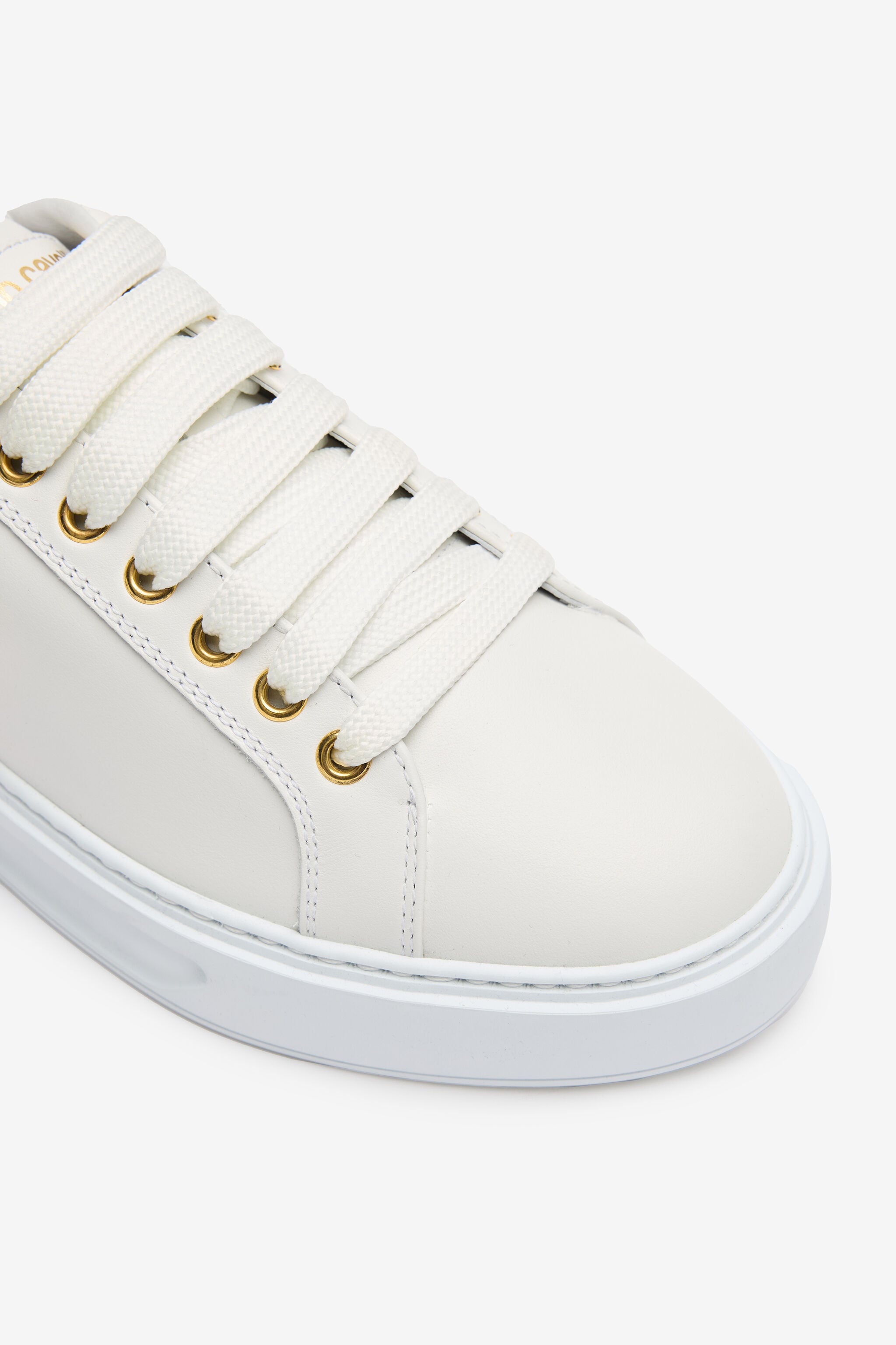 RC Sneakers Avec Monogramme Mirror Snake Et Contrefort Lamé Blanc SKS031-PZ95A