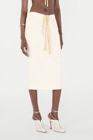 RC Midi Skirt with Drawstring Ivory UWT303-FN026
