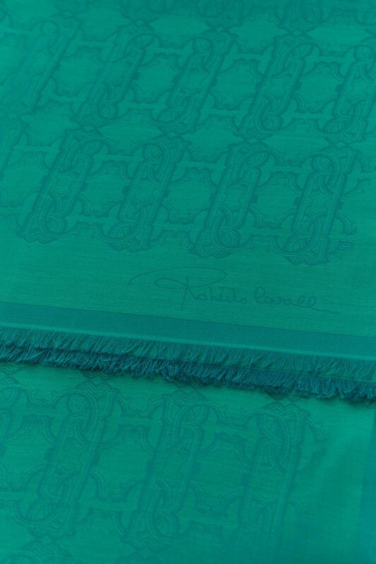 RC Roberto Cavalli Stole with RC MONOGRAM print RC Roberto Cavalli Stole with RC MONOGRAM print Green SYI00C-1HL61