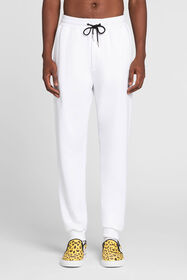 RC Logo-Print Cotton Sweatpants White QRT25A-CF050