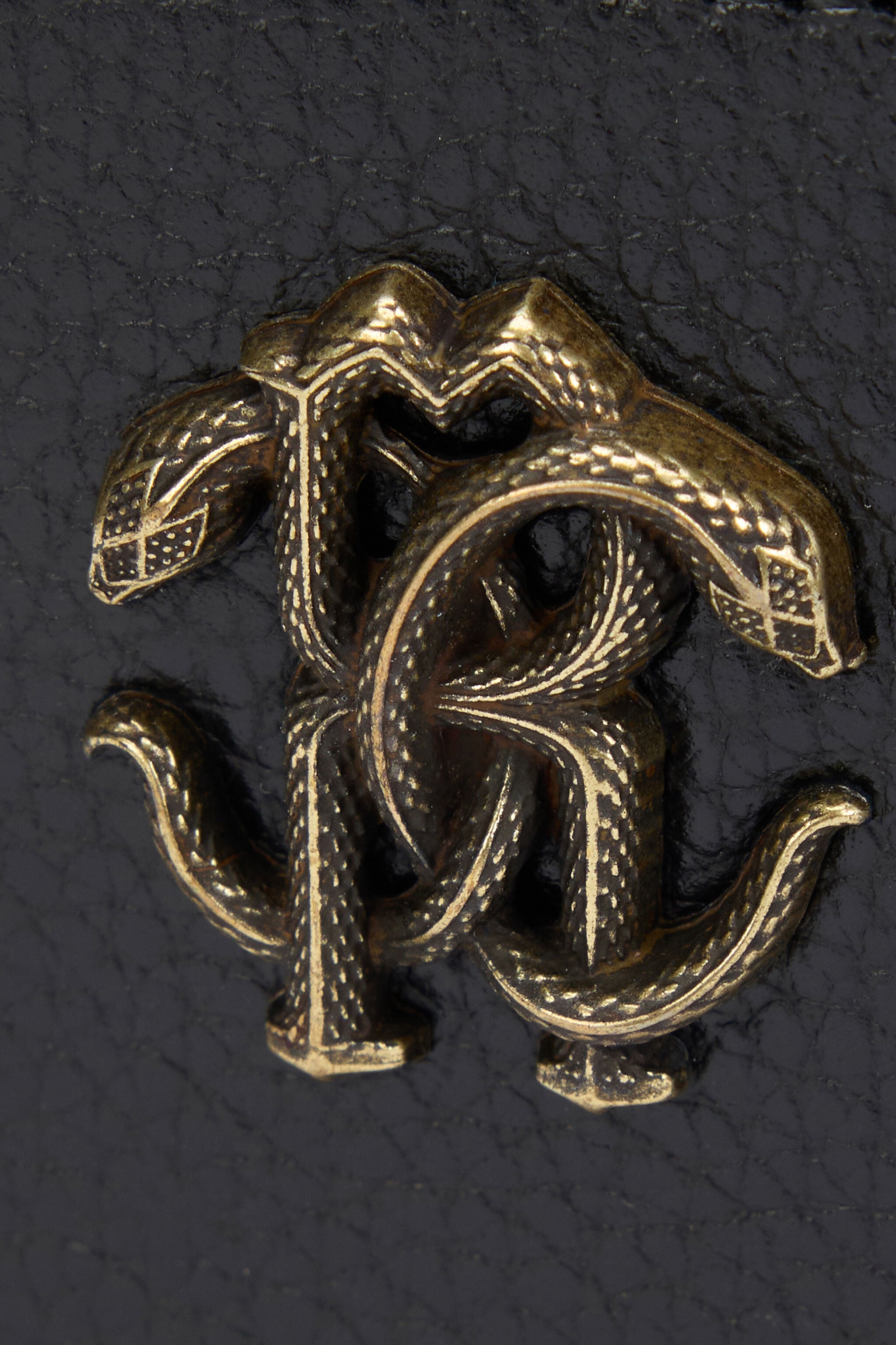 RC Black Zip-Around Wallet With Mirror Snake Monogram RC Black Zip-Around Wallet With Mirror Snake Monogram BLACK QOA00C-PZO37