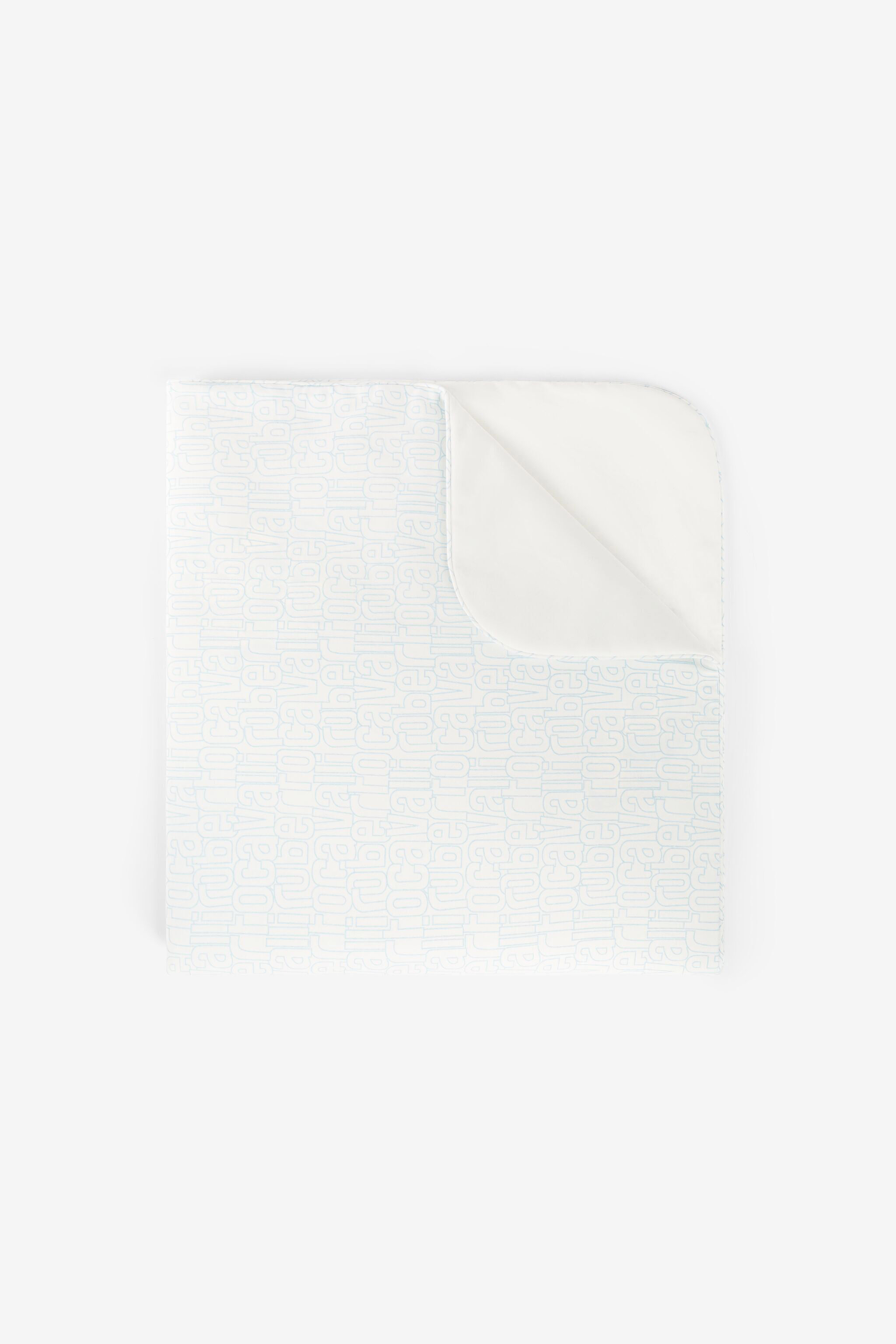 JU Couverture de bébé à imprimé logos JU Couverture de bébé à imprimé logos Bleu clair RJT80S-JFH87