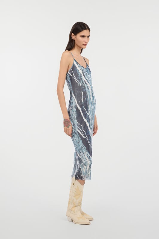 RC Rubane-Print Midi Dress RC Rubane-Print Midi Dress Dark blue UKT11B-6HN22