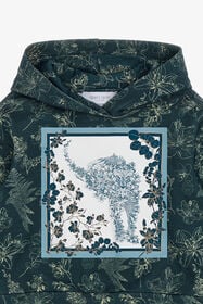 JU Floral print sweatshirt Blue TJT68C-5OM08