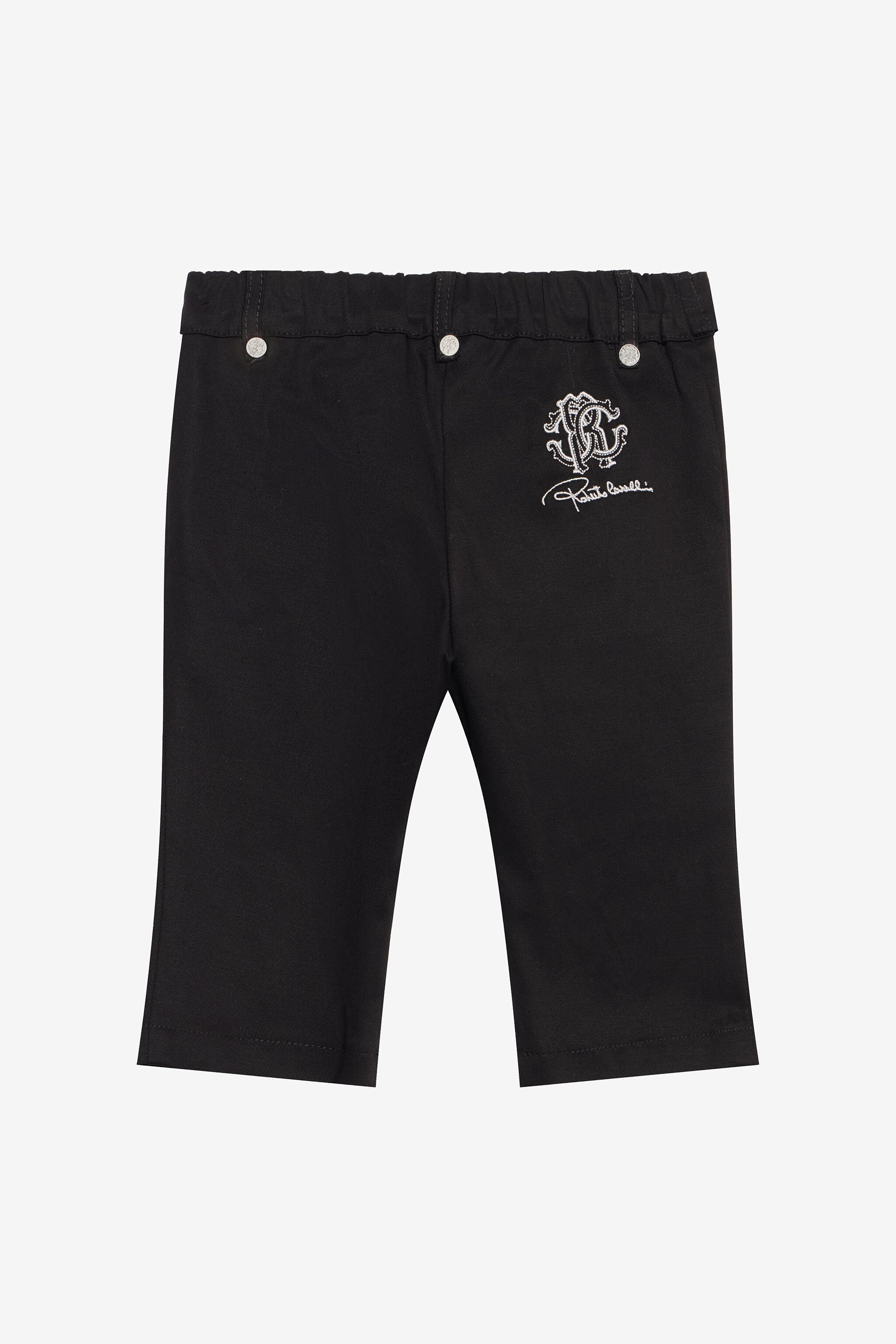 JU Schwarze Hose mit gesticktem Logo JU Schwarze Hose mit gesticktem Logo BLACK XJT21Z-RN001