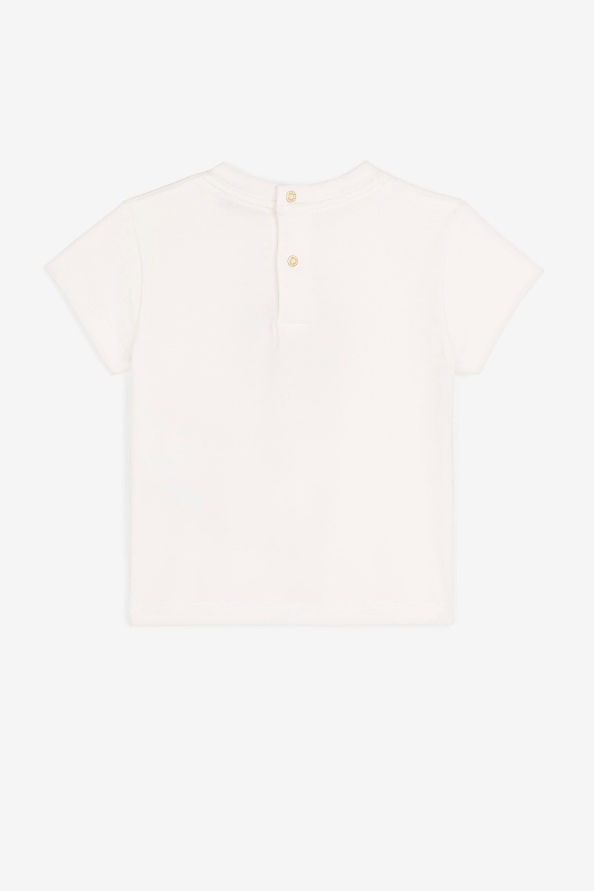 JU Colour-block monogram-print T-shirt JU Colour-block monogram-print T-shirt White QJT651-JV025
