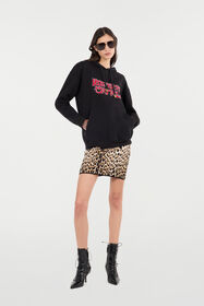 RC Miniskirt With Jaguar Skin Print Brown VKM308-MI009