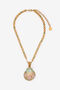 RC Necklace With Shell Pendant And Crystals RC Necklace With Shell Pendant And Crystals Gold UWG018-AM072