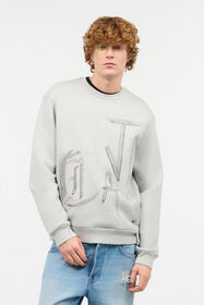 JC Sweatshirt With Lettering Gray UFT069-UF089