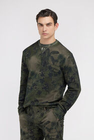 RC Hawaii Green printed sweatshirt Dunkelgrün SRT68E-5OH12