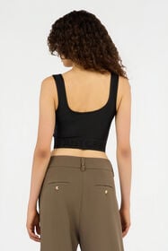 JC Top Crop Nero con Banda Logo BLACK VFT241-VF388