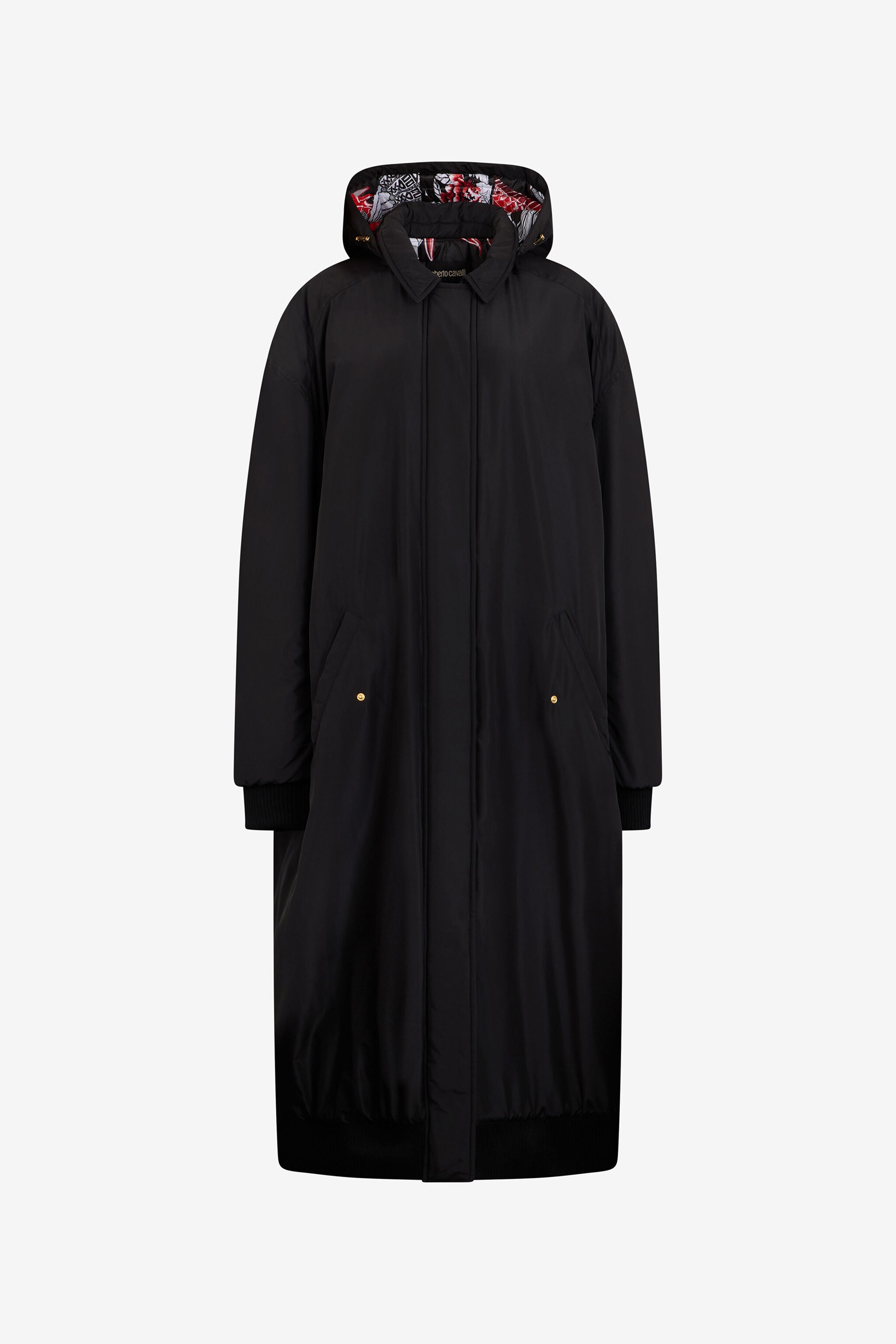 RC Long black down jacket with hood RC Long black down jacket with hood NERO 191101 VQT810-SB001