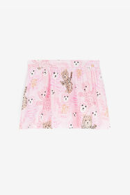 JU Teddy-Print Skirt Pink RJT301-7GG79