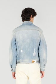 RC Veste En Jean Laminée Bleu Clair Bleu UMJ415-VT001