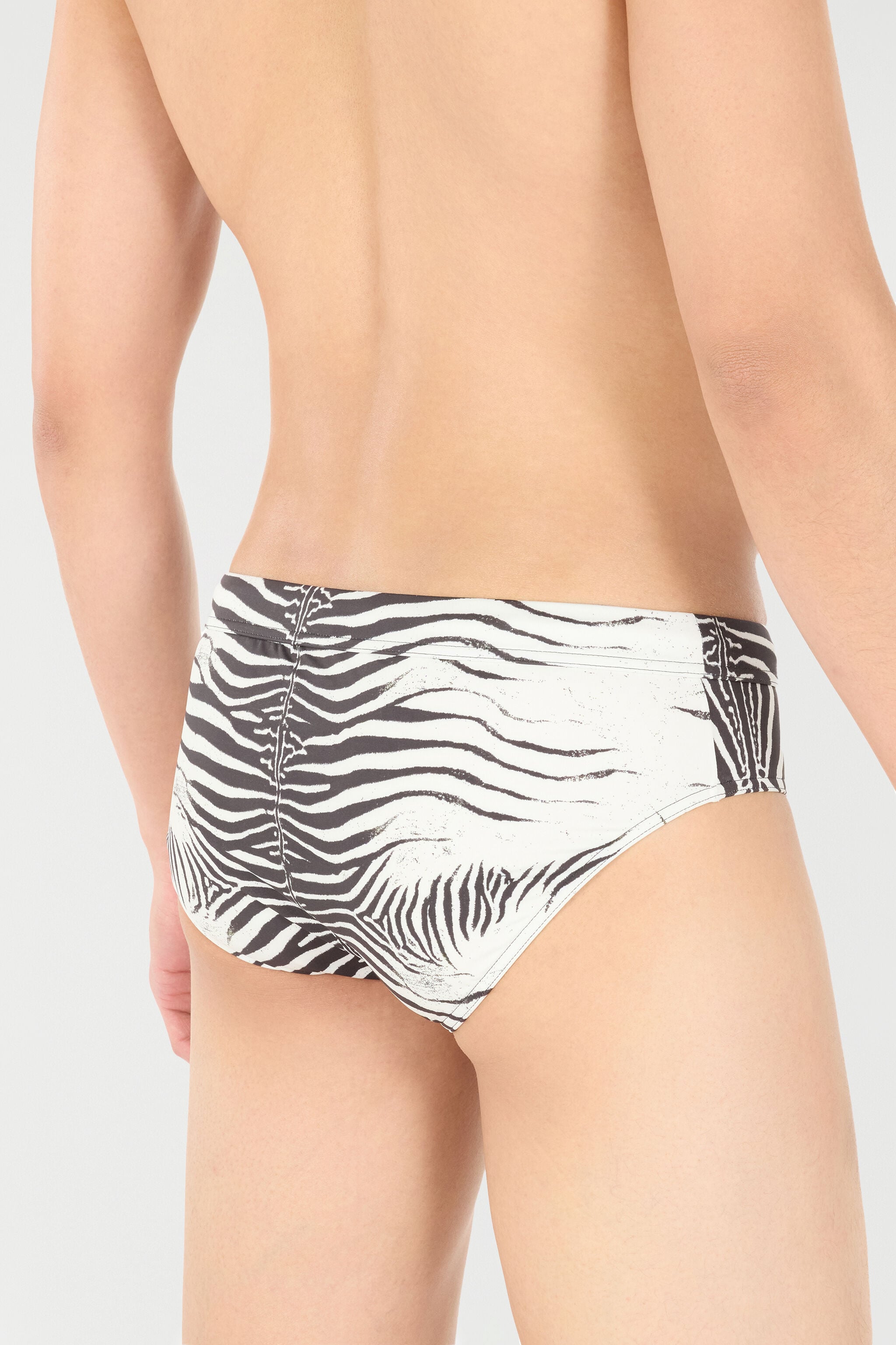 RC Zebra-Print Swim Briefs RC Zebra-Print Swim Briefs Black/White URH01M-LNN49