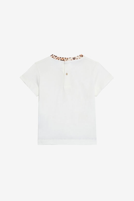 JU Leopard print T-shirt JU Leopard print T-shirt MILKY WHITE VJT604-JD001