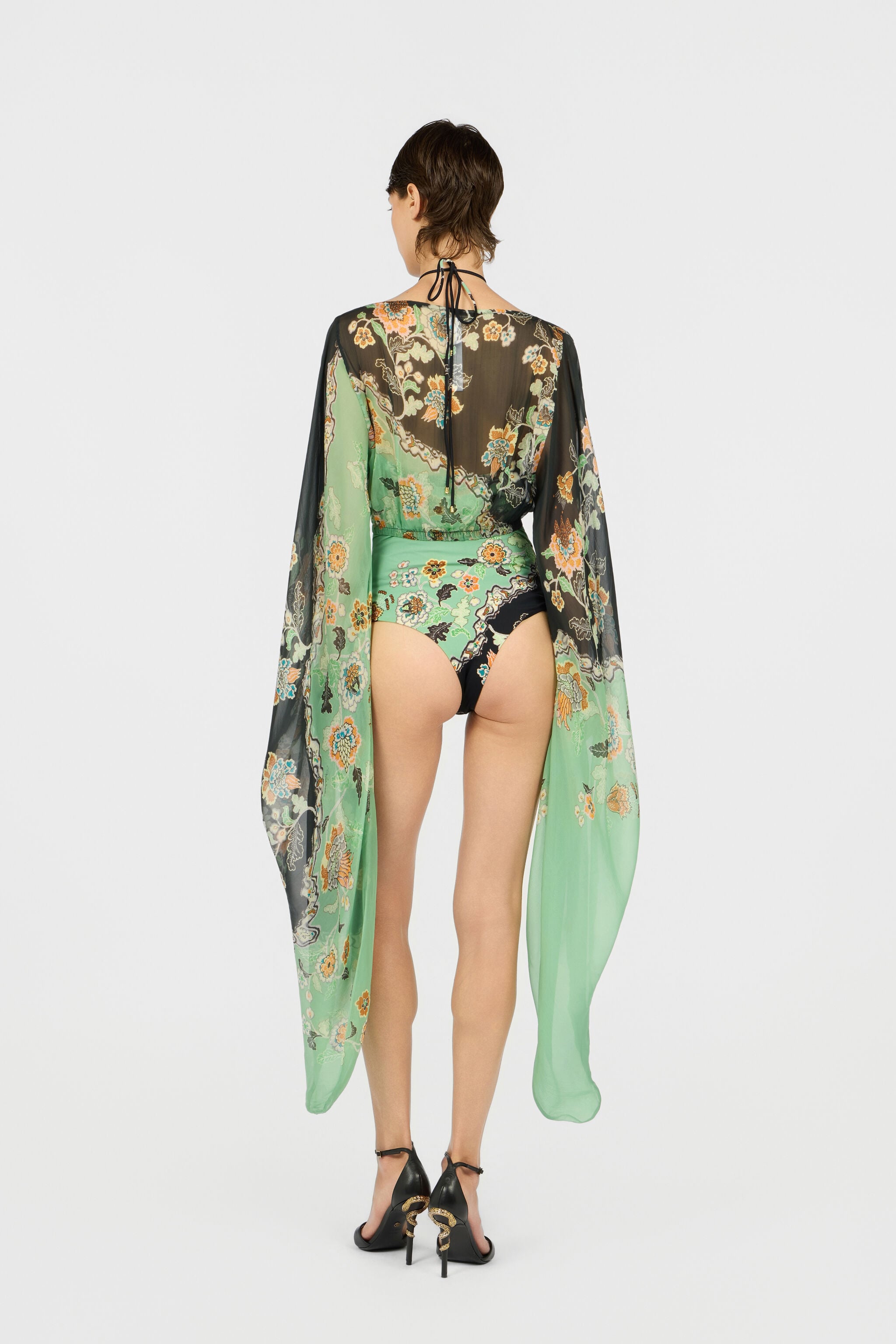 RC Haut de Plage Imprimé Kimono RC Haut de Plage Imprimé Kimono GREEN/BLACK XQW040-HNT25